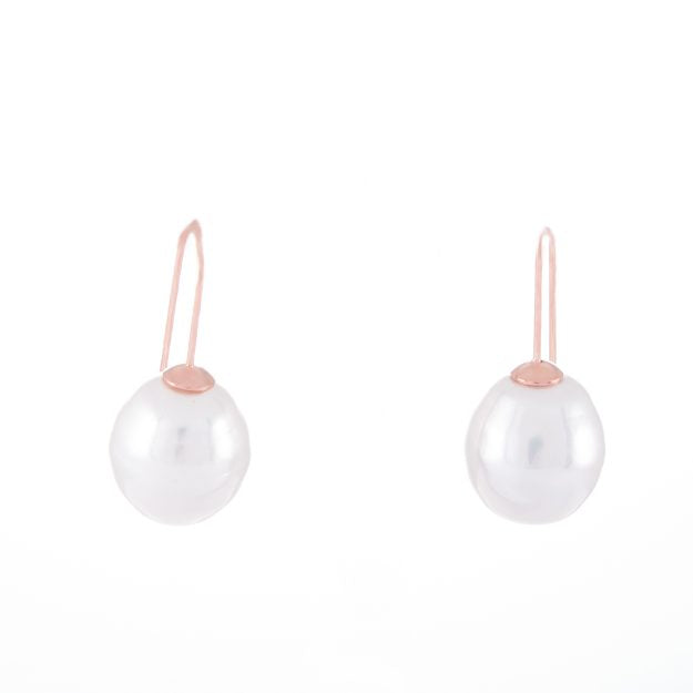 Who's Charlie Pear Drop Earring - Rose Gold