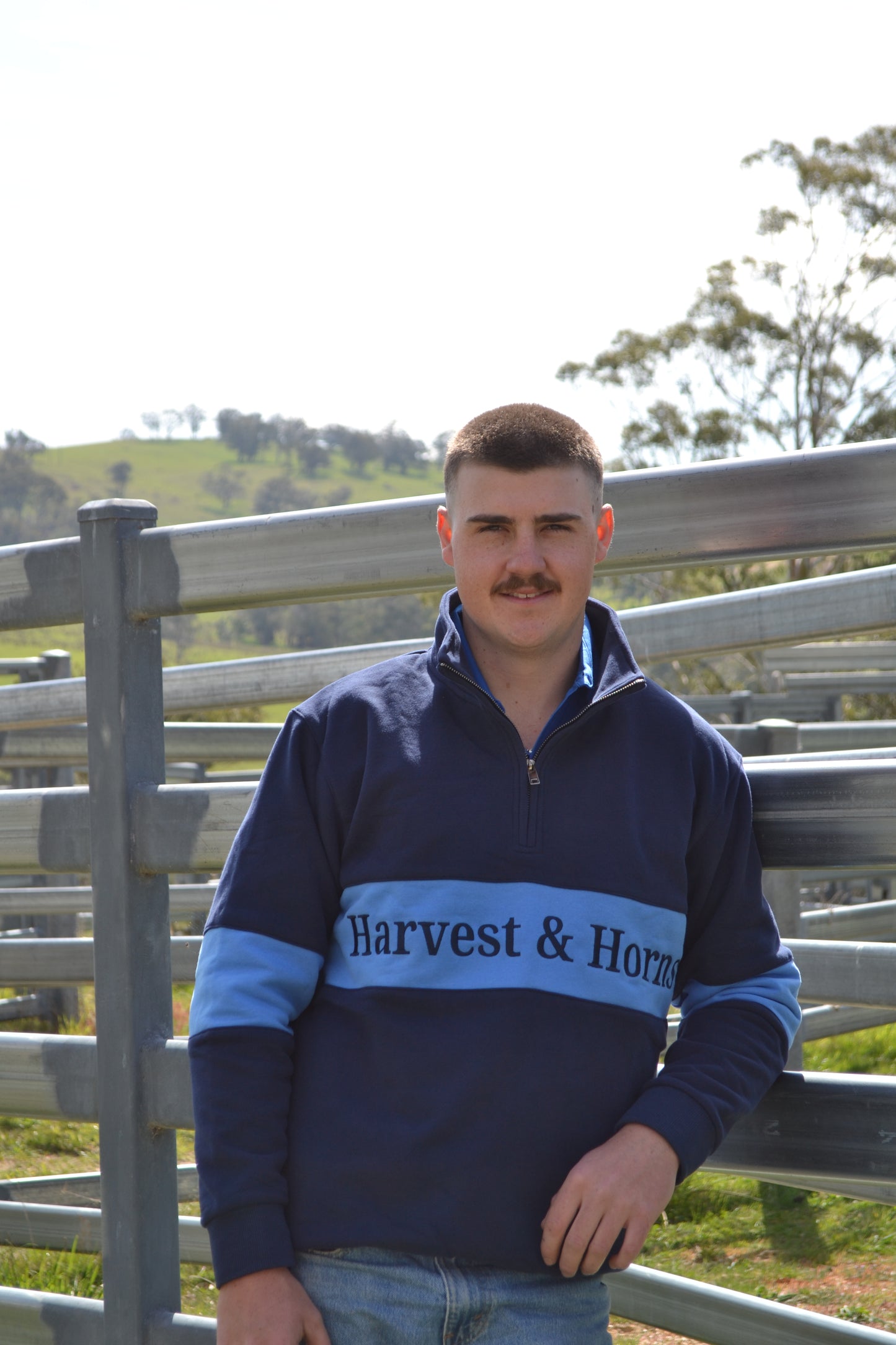 Navy and Blue Unisex 1/4 Zip Jumper