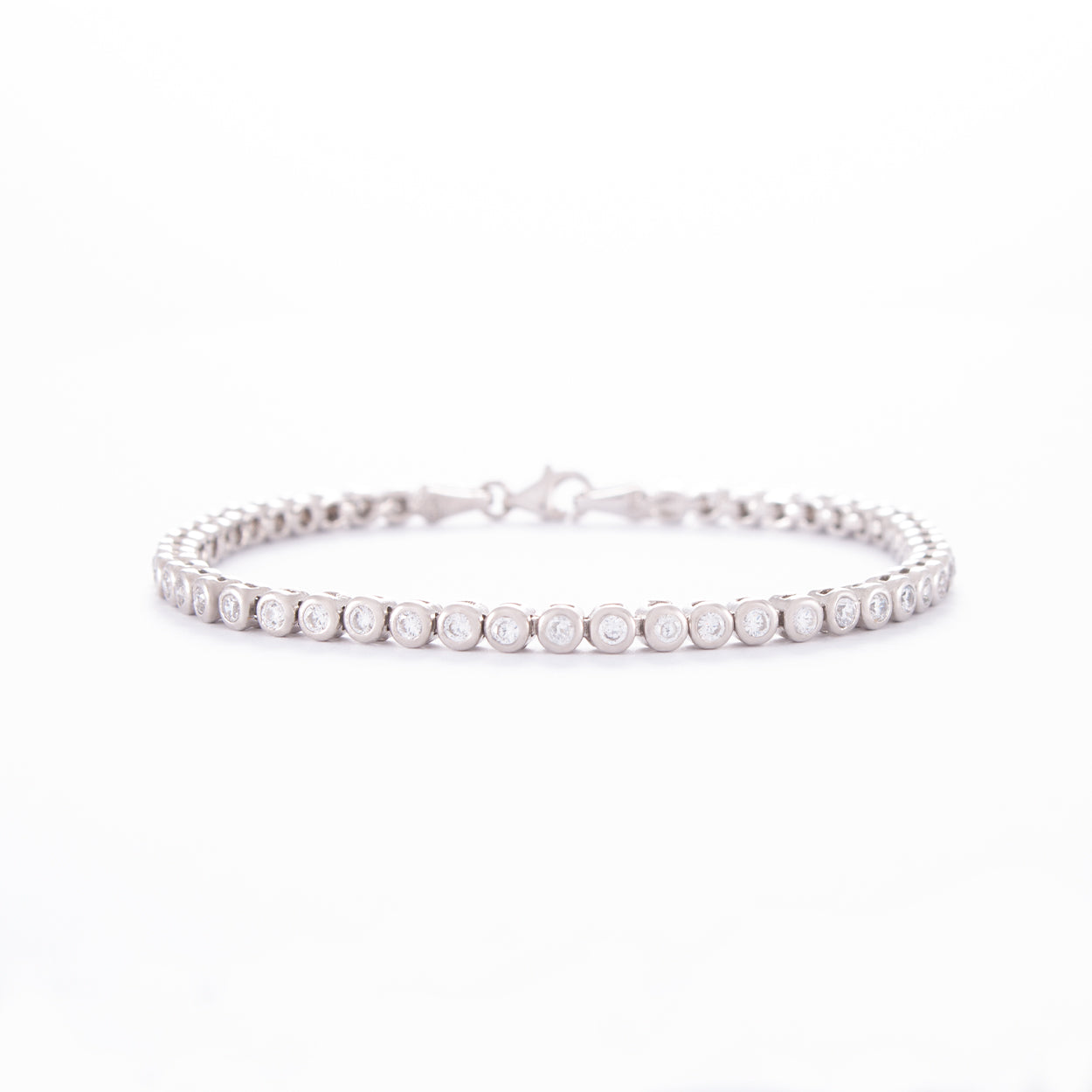 Who's Charlie 2mm Sterling Silver CZ Tennis Bracelet