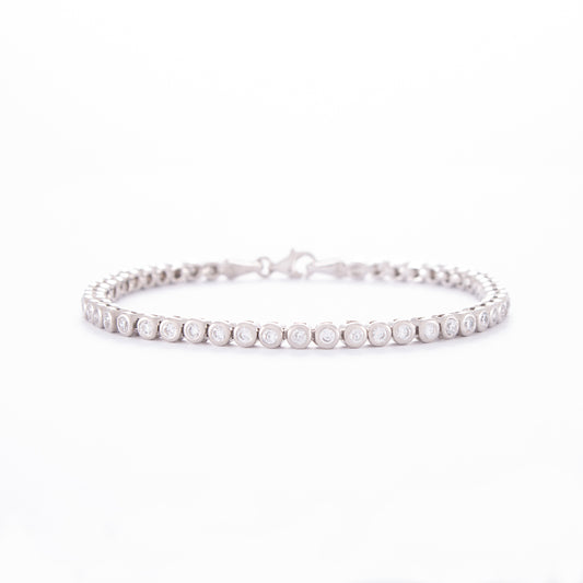 Who's Charlie 2mm Sterling Silver CZ Tennis Bracelet