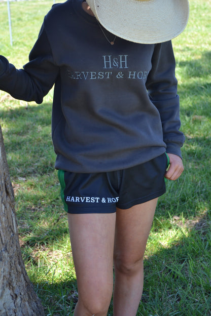 Green and Black footy Shorts