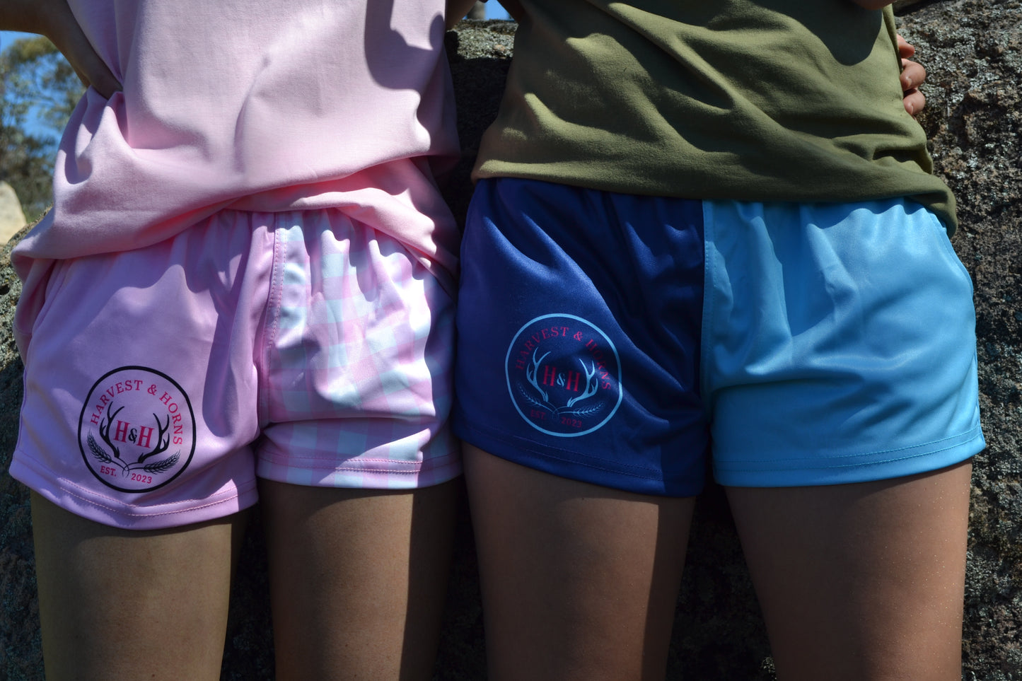 Blue & Navy Footy Shorts