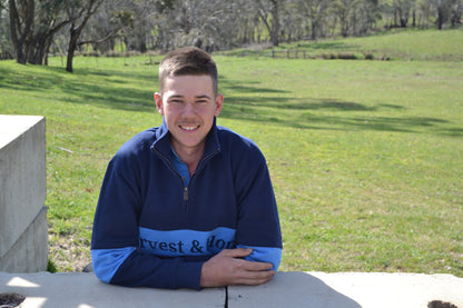 Navy and Blue Unisex 1/4 Zip Jumper