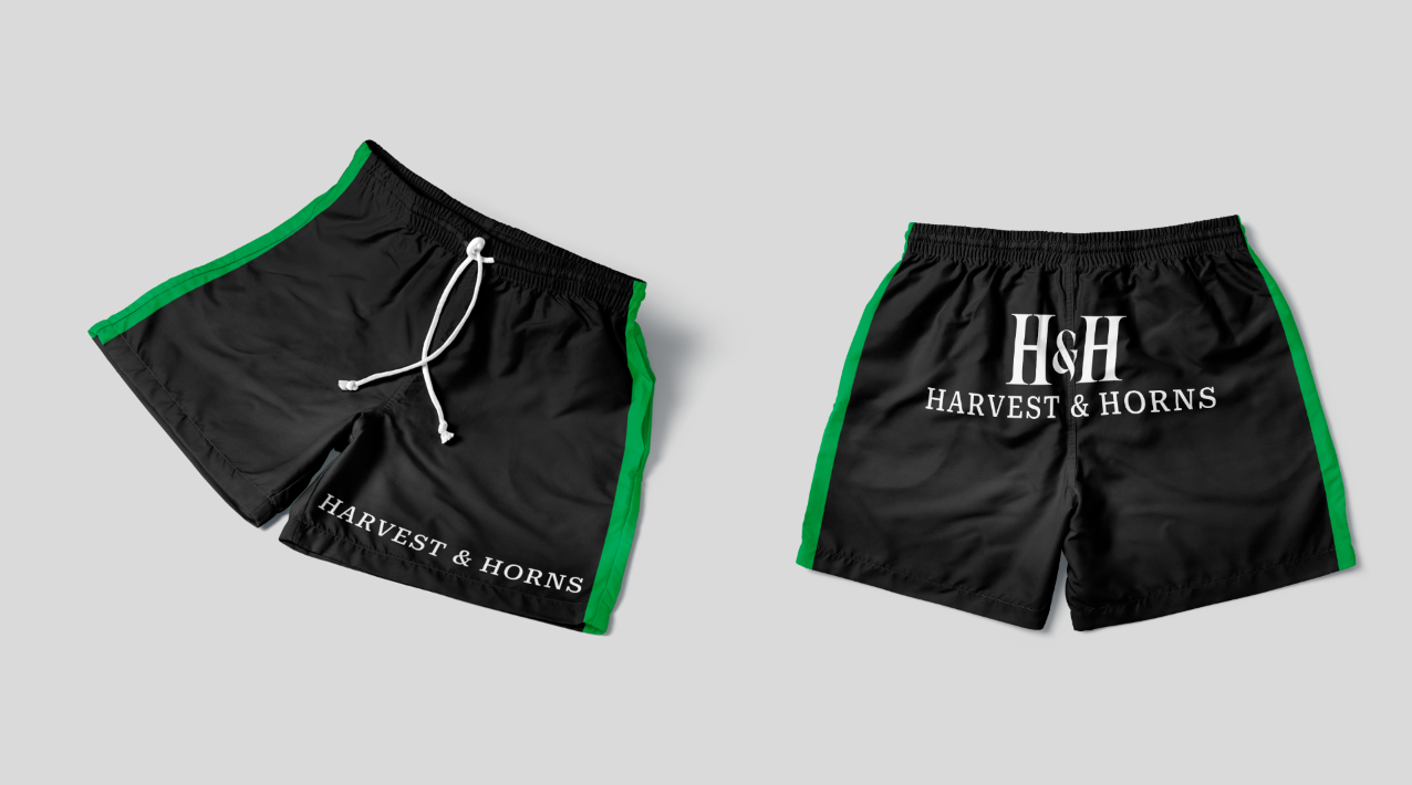 Green and Black footy Shorts