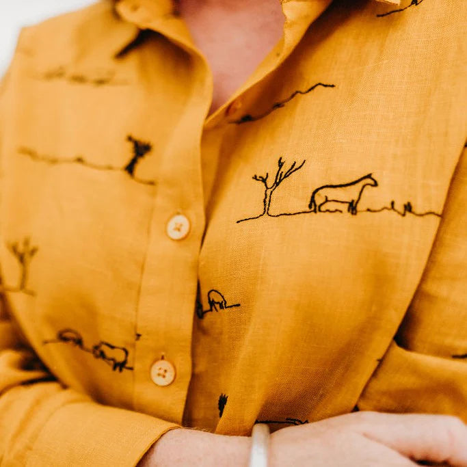 OUTBACK LINEN - GOLDEN DUST RURAL SHIRT